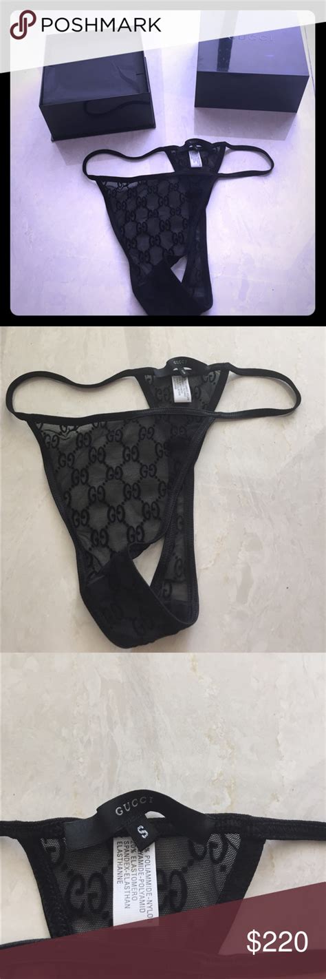 gucci womens thongs|gucci lace underwear.